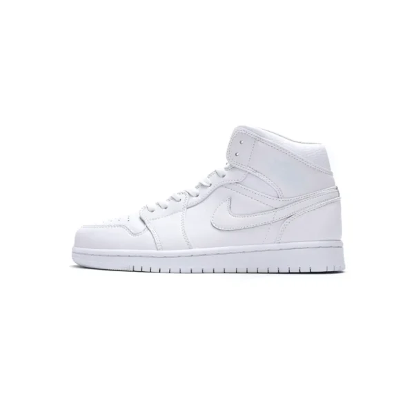 Air Jordan 1 Mid Triple White 554724-129